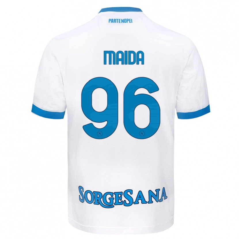 Danxen Criança Camisola Giuseppe Maida #96 Azul Celeste Branco Alternativa 2026/27 Camisa Brasil