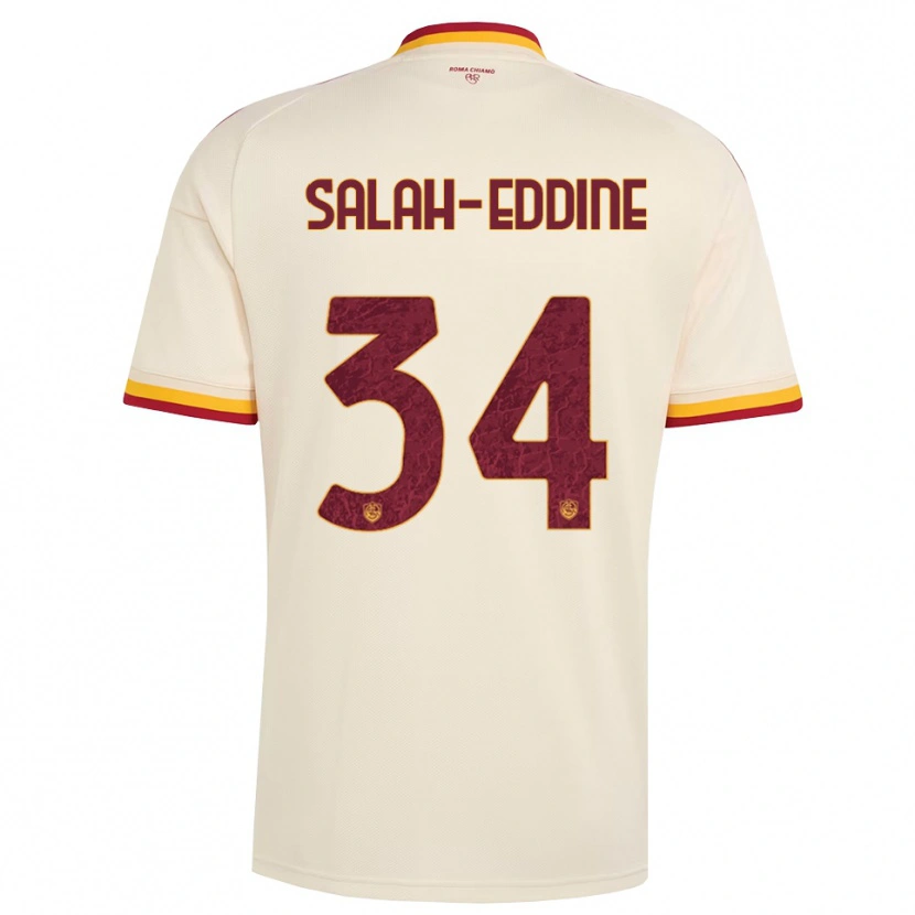Danxen Criança Camisola Anass Salah-Eddine #34 Champagne Vermelho Amarelo Alternativa 2026/27 Camisa Brasil