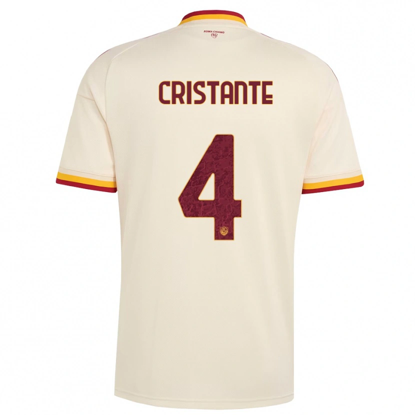Danxen Criança Camisola Bryan Cristante #4 Champagne Vermelho Amarelo Alternativa 2026/27 Camisa Brasil