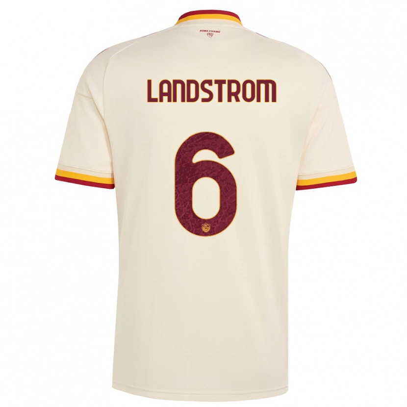 Danxen Criança Camisola Elin Landstrom #6 Champagne Vermelho Amarelo Alternativa 2026/27 Camisa Brasil
