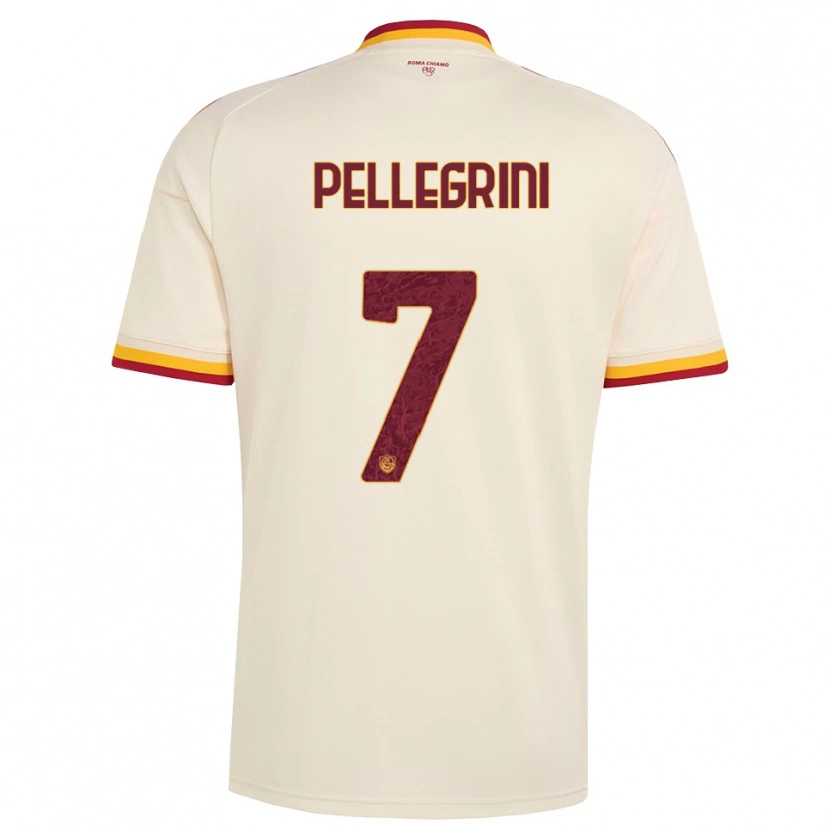 Danxen Criança Camisola Lorenzo Pellegrini #7 Champagne Vermelho Amarelo Alternativa 2026/27 Camisa Brasil