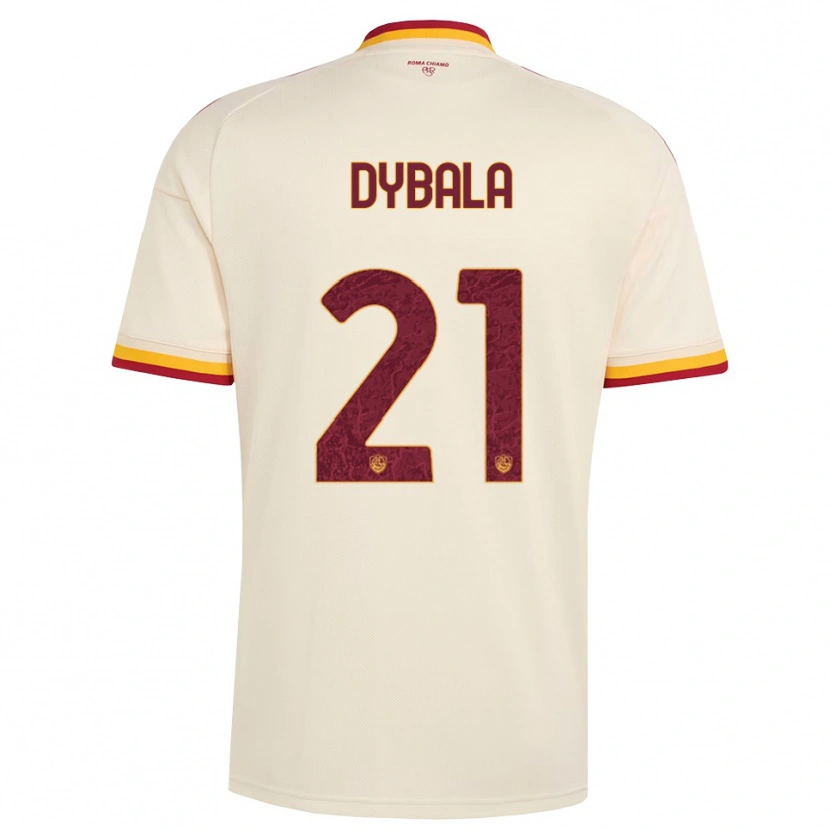 Danxen Criança Camisola Paulo Dybala #21 Champagne Vermelho Amarelo Alternativa 2026/27 Camisa Brasil