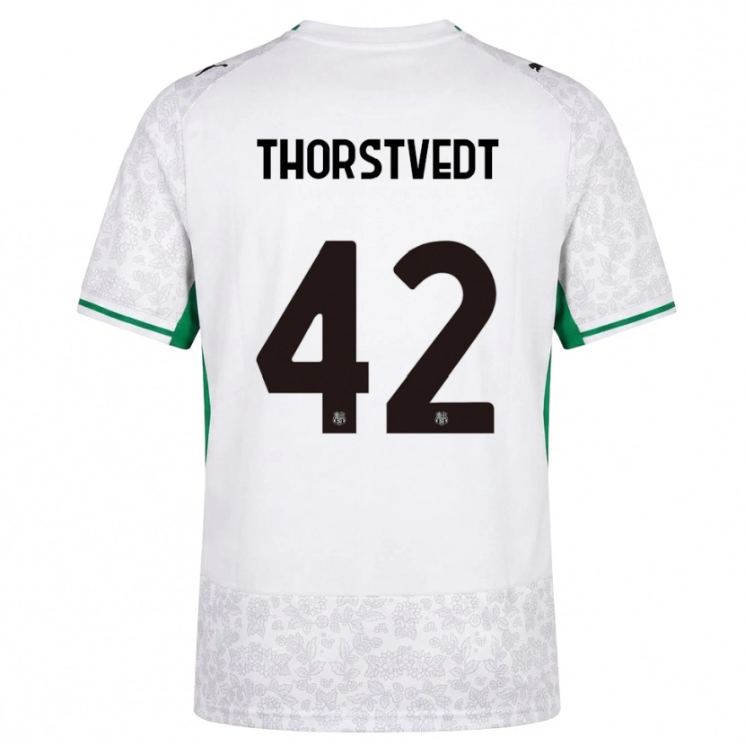 Danxen Criança Camisola Kristian Thorstvedt #42 Verde Preto Branco Alternativa 2026/27 Camisa Brasil