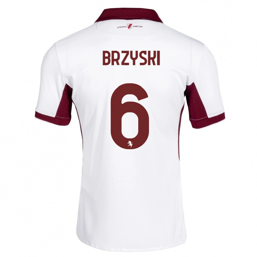 Danxen Criança Camisola Igor Brzyski #6 Bordô Branco Vermelho Alternativa 2026/27 Camisa Brasil