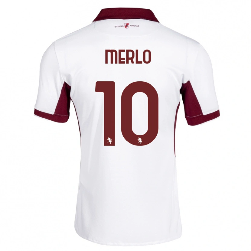 Danxen Criança Camisola Mattia Merlo #10 Bordô Branco Vermelho Alternativa 2026/27 Camisa Brasil