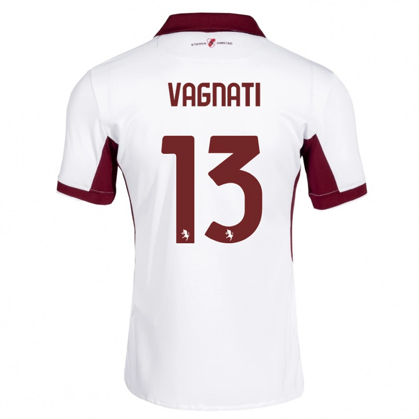 Danxen Criança Camisola Manuel Vagnati #13 Bordô Branco Vermelho Alternativa 2026/27 Camisa Brasil