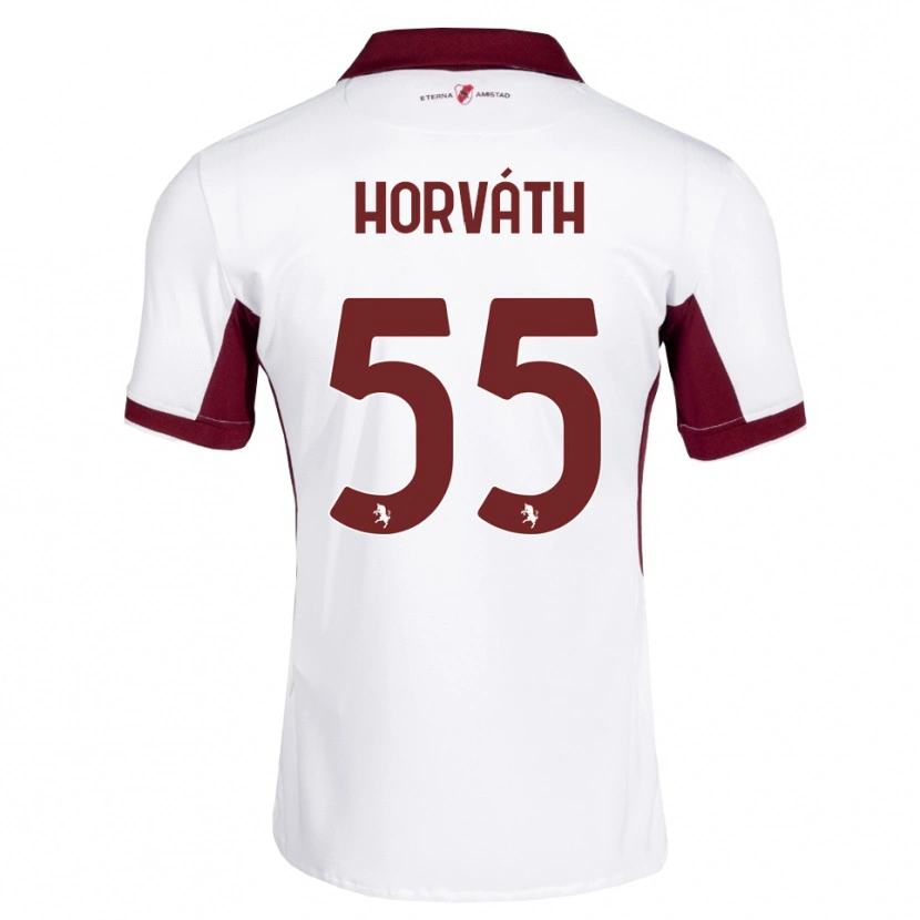 Danxen Criança Camisola Krisztofer Horváth #55 Bordô Branco Vermelho Alternativa 2026/27 Camisa Brasil