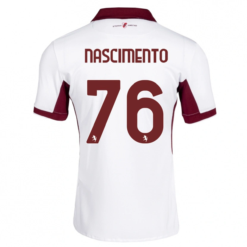 Danxen Criança Camisola Sandro Nascimento #76 Bordô Branco Vermelho Alternativa 2026/27 Camisa Brasil
