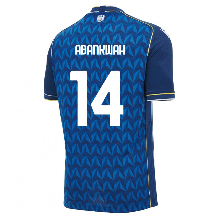 Danxen Criança Camisola James Abankwah #14 Azul Real Branco Azul Alternativa 2026/27 Camisa Brasil