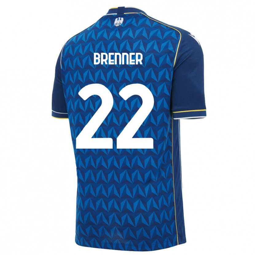 Danxen Criança Camisola Brenner #22 Azul Real Branco Azul Alternativa 2026/27 Camisa Brasil