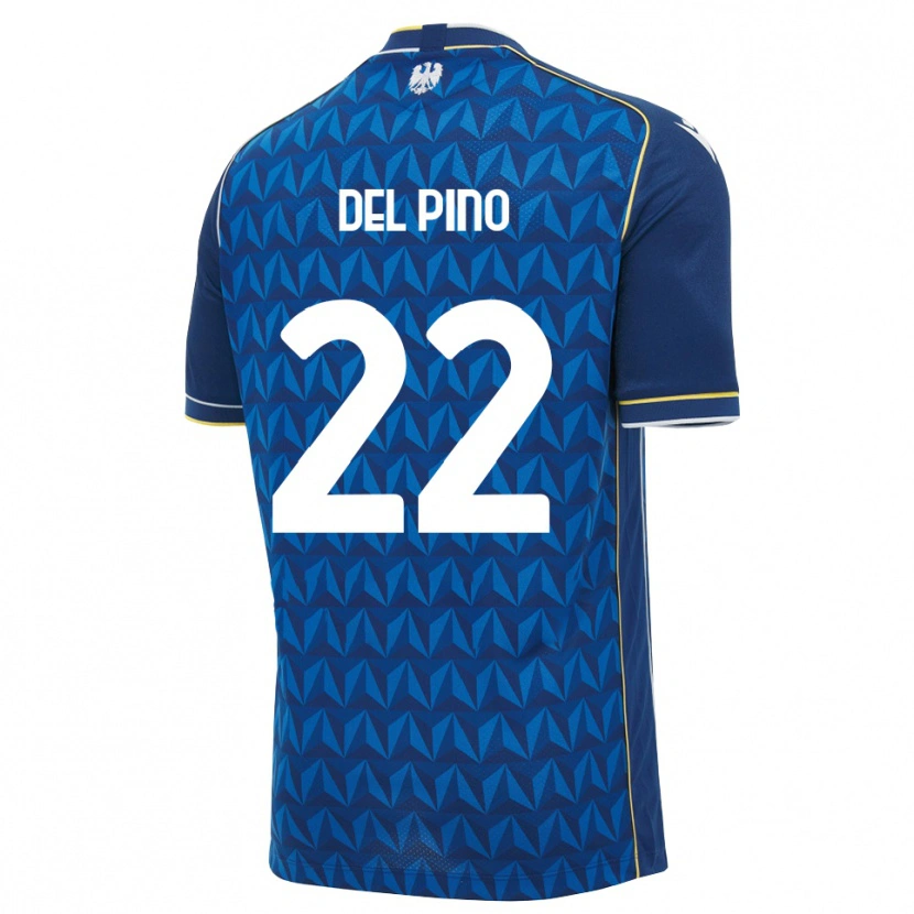 Danxen Criança Camisola Lorenzo Del Pino #22 Azul Real Branco Azul Alternativa 2026/27 Camisa Brasil