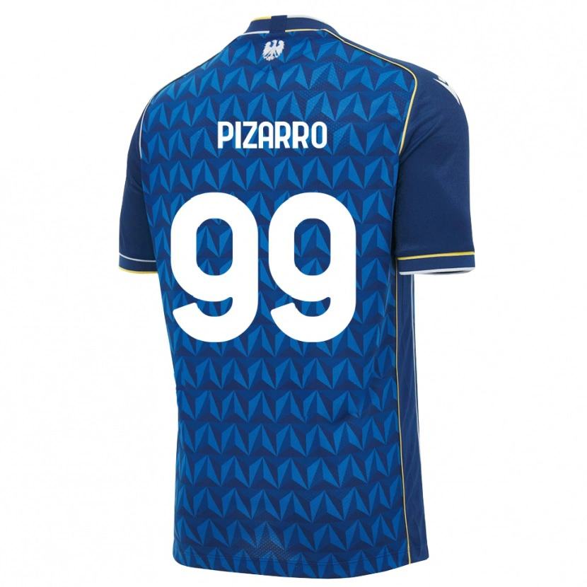 Danxen Criança Camisola Damián Pizarro #99 Azul Real Branco Azul Alternativa 2026/27 Camisa Brasil