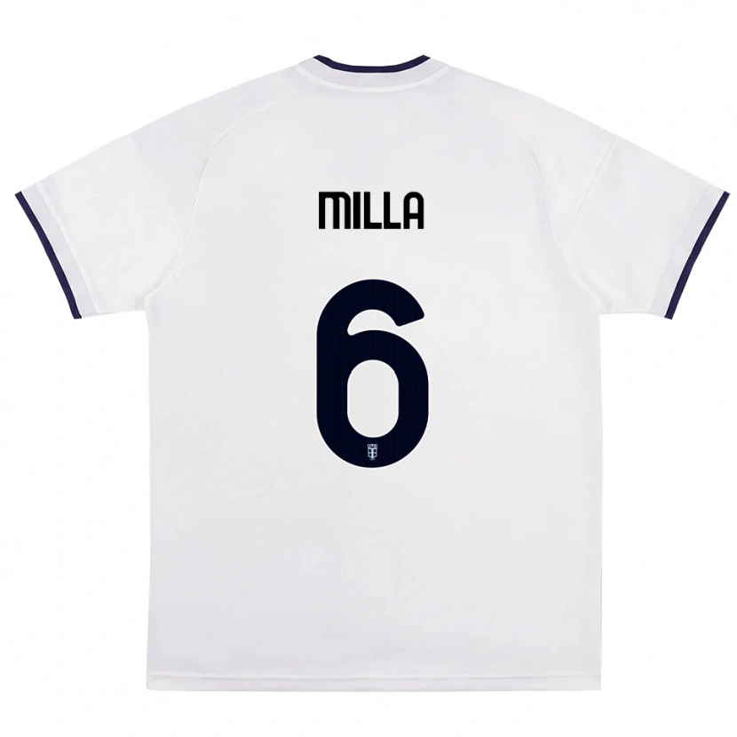 Danxen Criança Camisola Luis Milla #6 Branco Vermelho Azul Real Alternativa 2026/27 Camisa Brasil