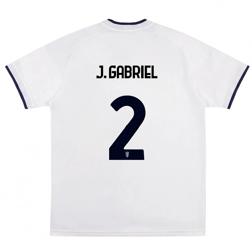 Danxen Criança Camisola João Gabriel #2 Branco Vermelho Azul Real Alternativa 2026/27 Camisa Brasil