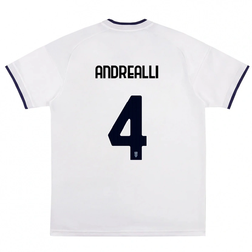 Danxen Criança Camisola Francesco Andrealli #4 Branco Vermelho Azul Real Alternativa 2026/27 Camisa Brasil