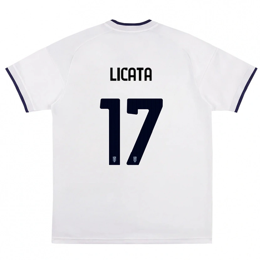 Danxen Criança Camisola Alessandro Licata #17 Branco Vermelho Azul Real Alternativa 2026/27 Camisa Brasil