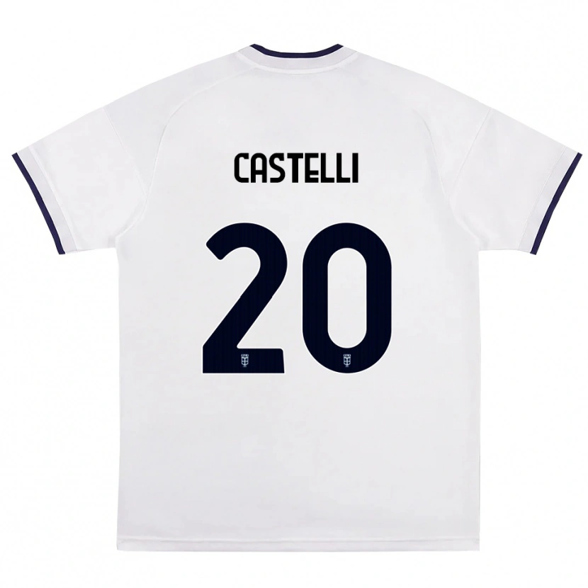 Danxen Criança Camisola Matteo Castelli #20 Branco Vermelho Azul Real Alternativa 2026/27 Camisa Brasil