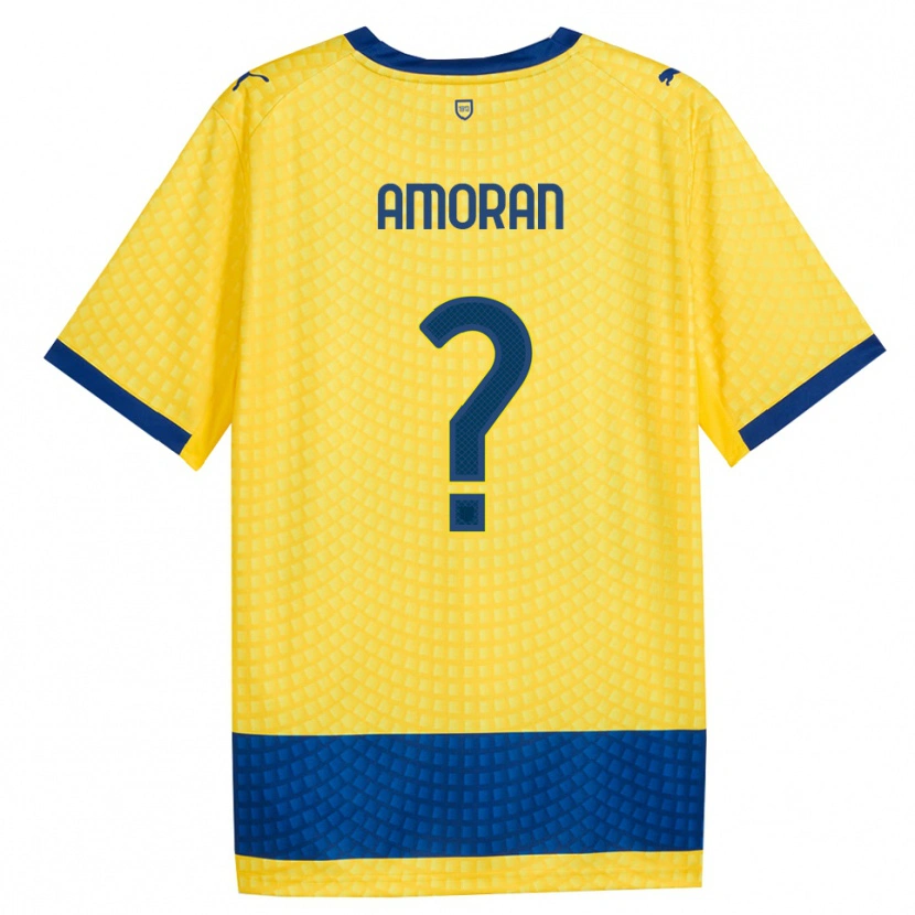 Danxen Criança Camisola Peter Amoran #0 Amarelo Azul Preto Alternativa 2026/27 Camisa Brasil