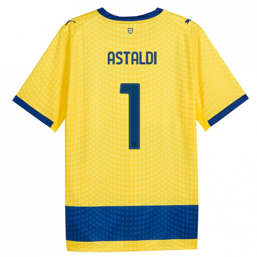 Danxen Criança Camisola Gianluca Astaldi #1 Amarelo Azul Preto Alternativa 2026/27 Camisa Brasil