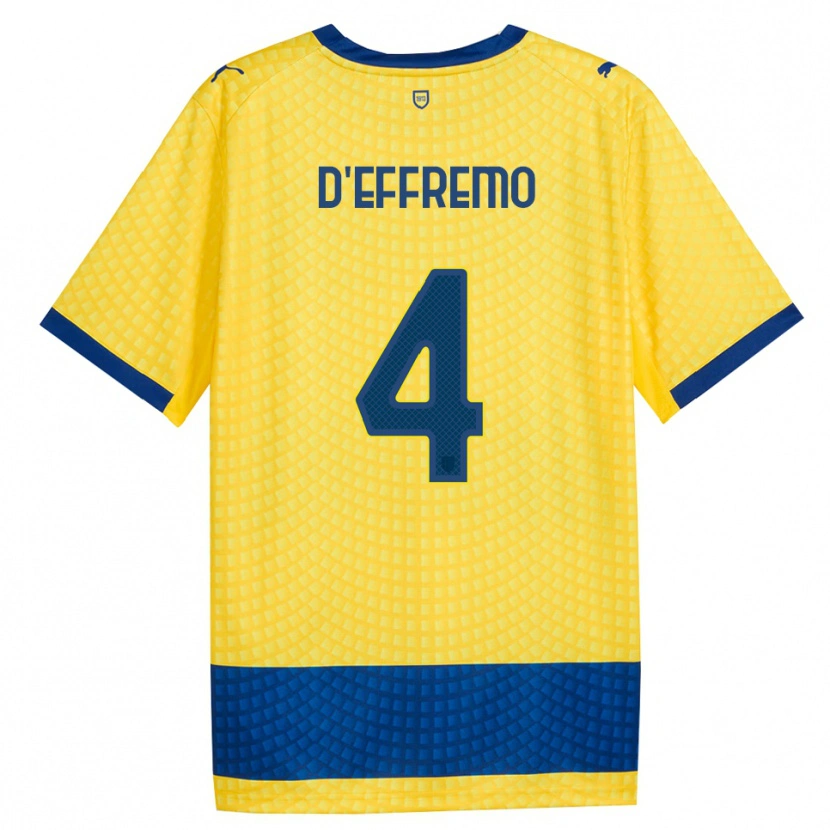 Danxen Criança Camisola Dario D'effremo #4 Amarelo Azul Preto Alternativa 2026/27 Camisa Brasil