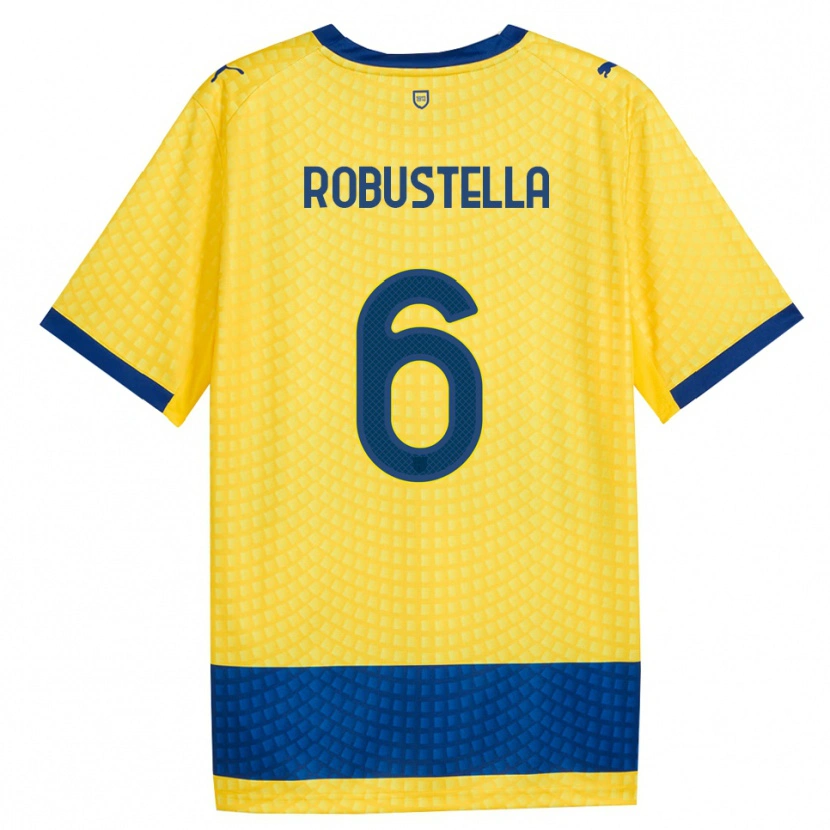 Danxen Criança Camisola Daniele Robustella #6 Amarelo Azul Preto Alternativa 2026/27 Camisa Brasil
