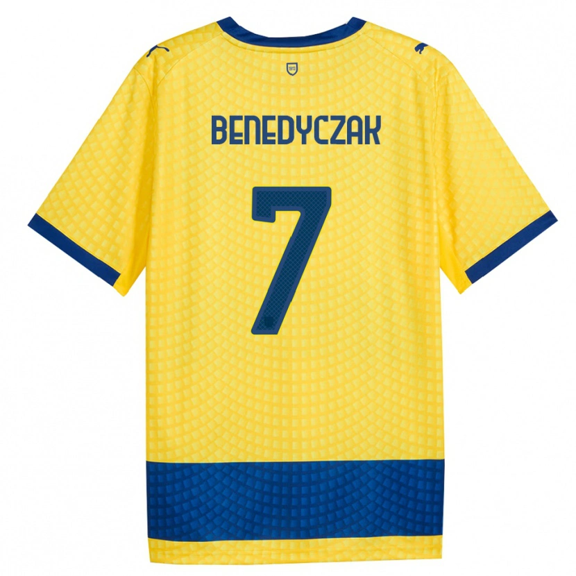 Danxen Criança Camisola Adrian Benedyczak #7 Amarelo Azul Preto Alternativa 2026/27 Camisa Brasil