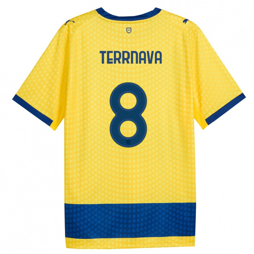 Danxen Criança Camisola Dren Terrnava #8 Amarelo Azul Preto Alternativa 2026/27 Camisa Brasil