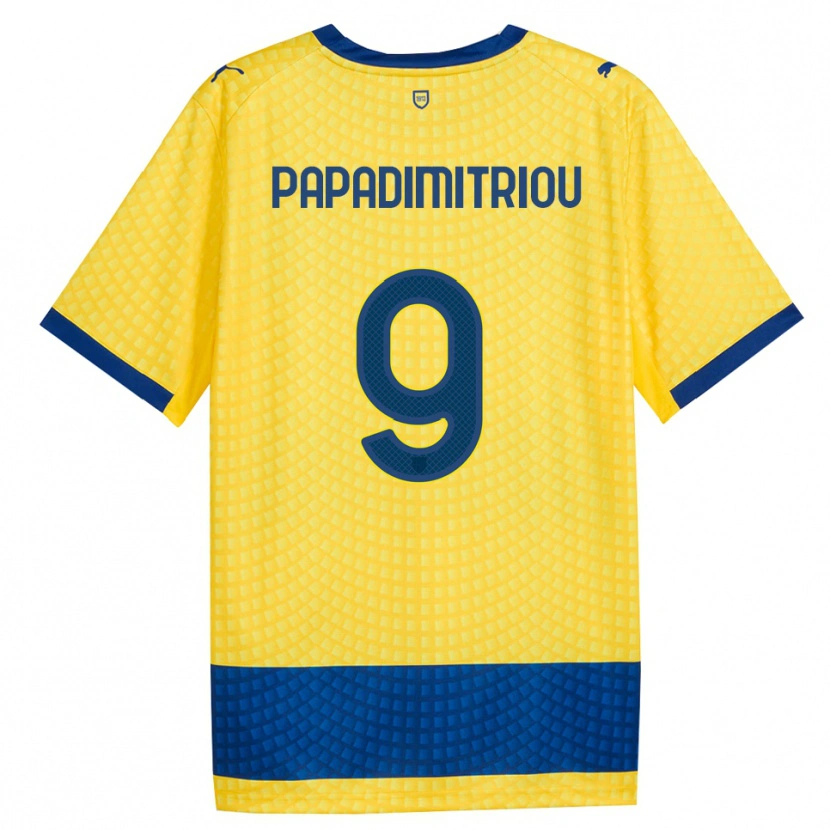 Danxen Criança Camisola Eirinaios Papadimitriou #9 Amarelo Azul Preto Alternativa 2026/27 Camisa Brasil