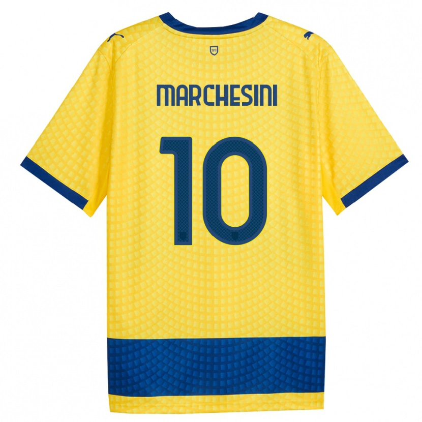 Danxen Criança Camisola Cosimo Marchesini #10 Amarelo Azul Preto Alternativa 2026/27 Camisa Brasil