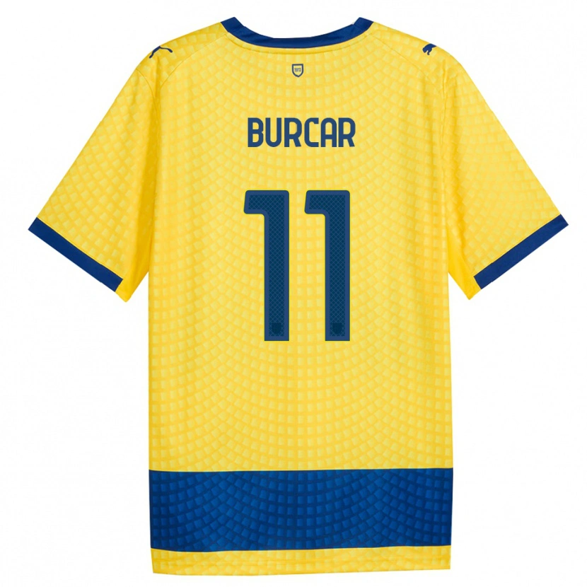Danxen Criança Camisola Andrija Burcar #11 Amarelo Azul Preto Alternativa 2026/27 Camisa Brasil
