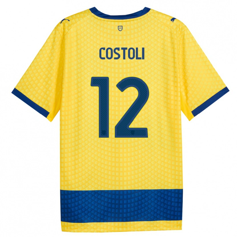 Danxen Criança Camisola Luca Costoli #12 Amarelo Azul Preto Alternativa 2026/27 Camisa Brasil