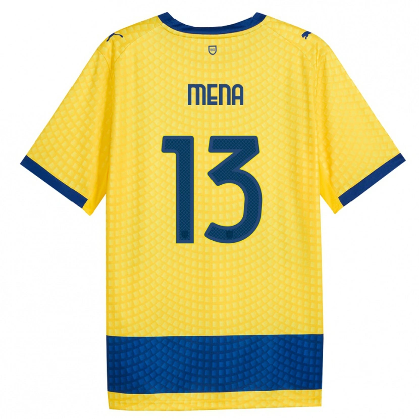 Danxen Criança Camisola Marlon Mena #13 Amarelo Azul Preto Alternativa 2026/27 Camisa Brasil
