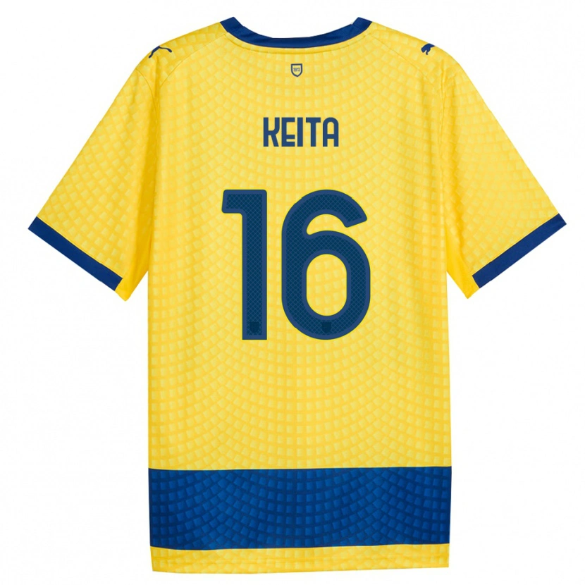 Danxen Criança Camisola Mandela Keita #16 Amarelo Azul Preto Alternativa 2026/27 Camisa Brasil