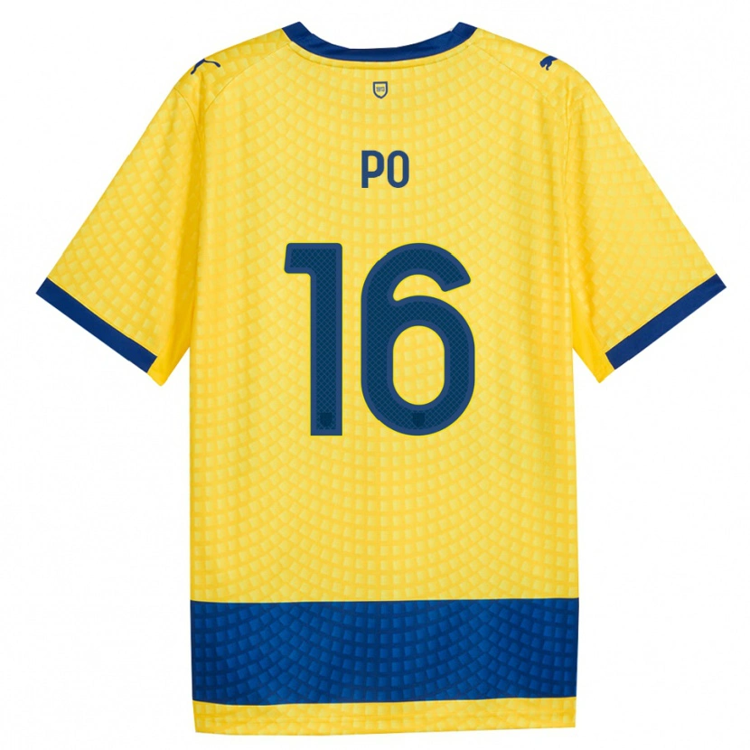 Danxen Criança Camisola Federico Po #16 Amarelo Azul Preto Alternativa 2026/27 Camisa Brasil