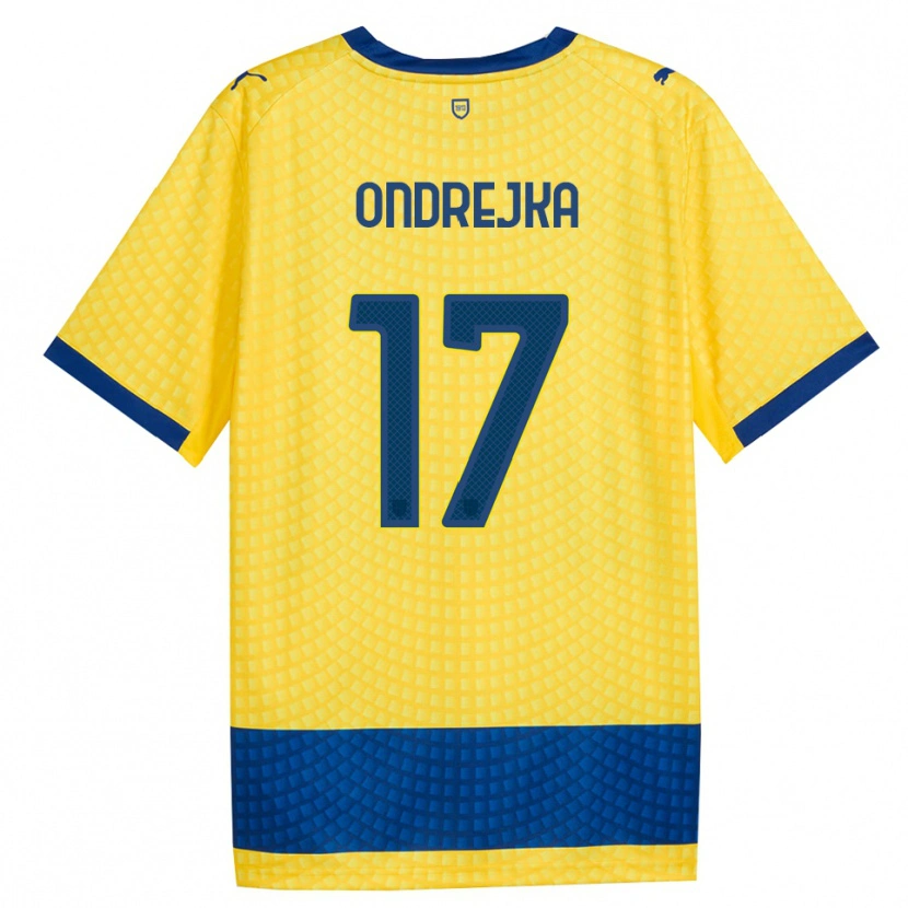 Danxen Criança Camisola Jacob Ondrejka #17 Amarelo Azul Preto Alternativa 2026/27 Camisa Brasil