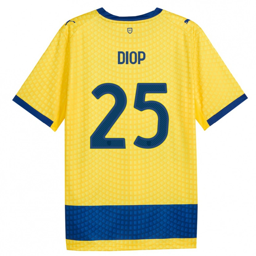 Danxen Criança Camisola Doro Diop #25 Amarelo Azul Preto Alternativa 2026/27 Camisa Brasil