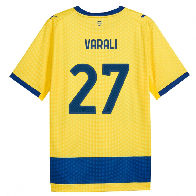 Danxen Criança Camisola Ludovico Varali #27 Amarelo Azul Preto Alternativa 2026/27 Camisa Brasil