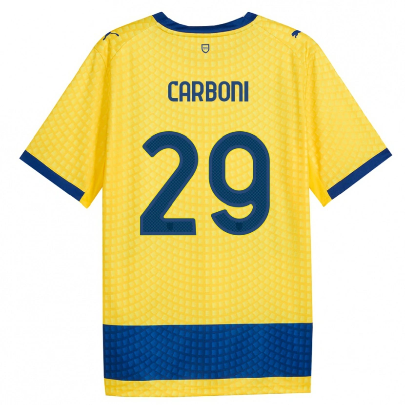 Danxen Criança Camisola Franco Carboni #29 Amarelo Azul Preto Alternativa 2026/27 Camisa Brasil