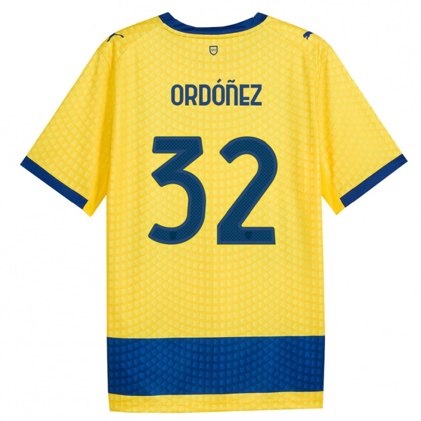 Danxen Criança Camisola Christian Ordóñez #32 Amarelo Azul Preto Alternativa 2026/27 Camisa Brasil