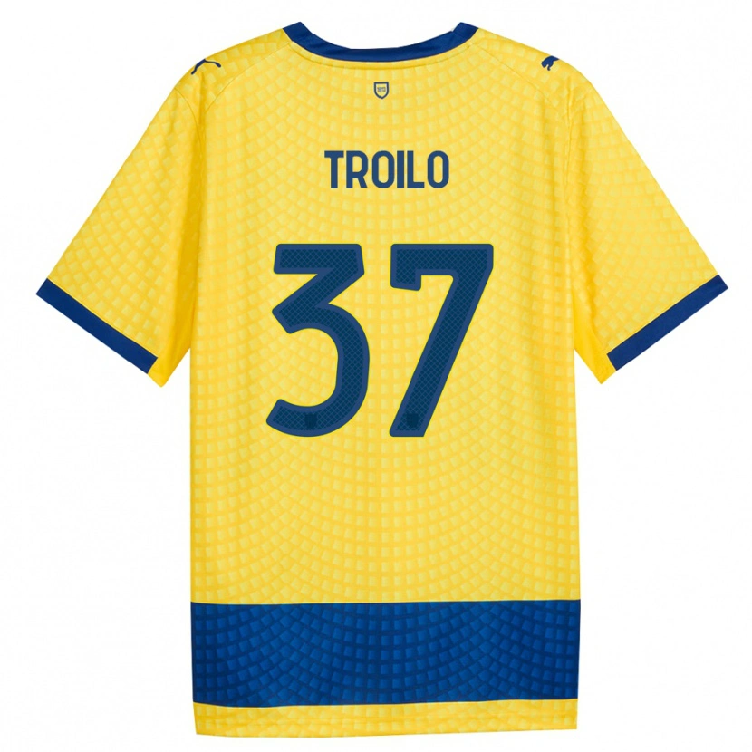 Danxen Criança Camisola Mariano Troilo #37 Amarelo Azul Preto Alternativa 2026/27 Camisa Brasil