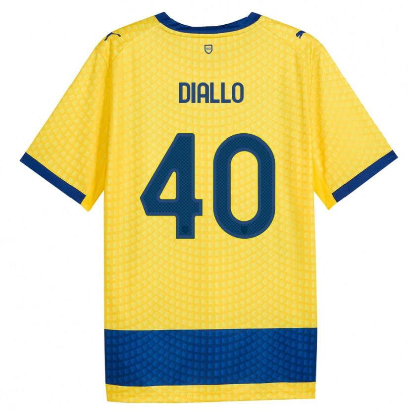 Danxen Criança Camisola Djibril Diallo #40 Amarelo Azul Preto Alternativa 2026/27 Camisa Brasil