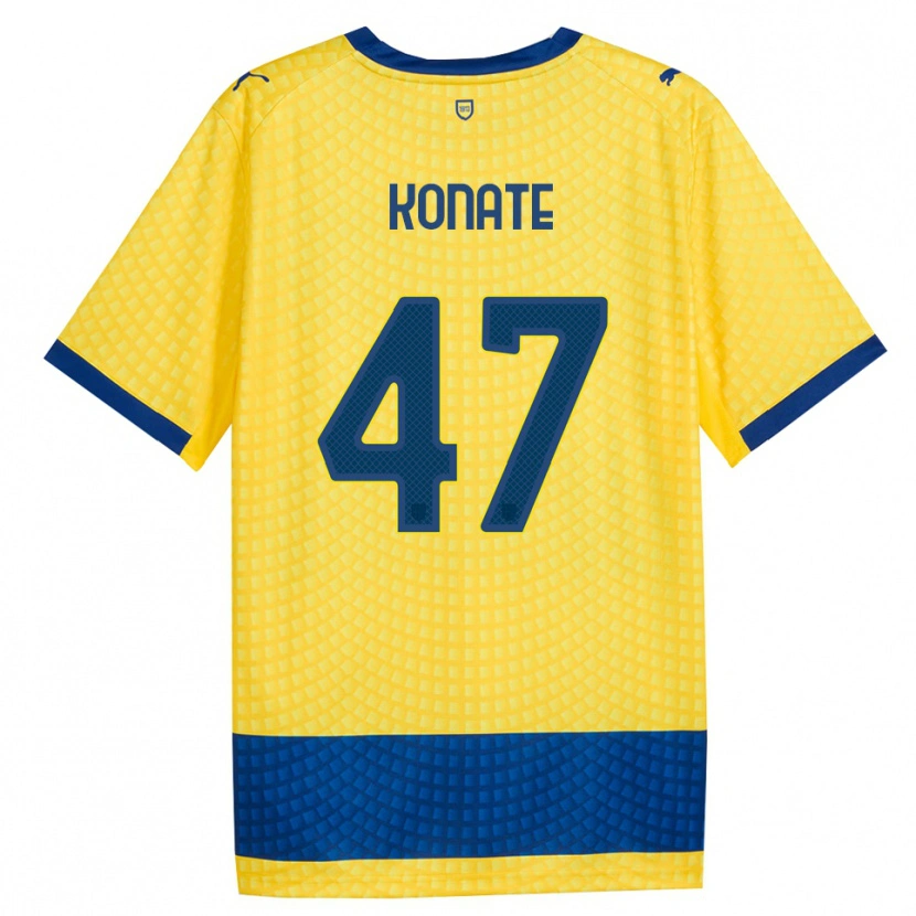 Danxen Criança Camisola Abdou-Salam Konate #47 Amarelo Azul Preto Alternativa 2026/27 Camisa Brasil