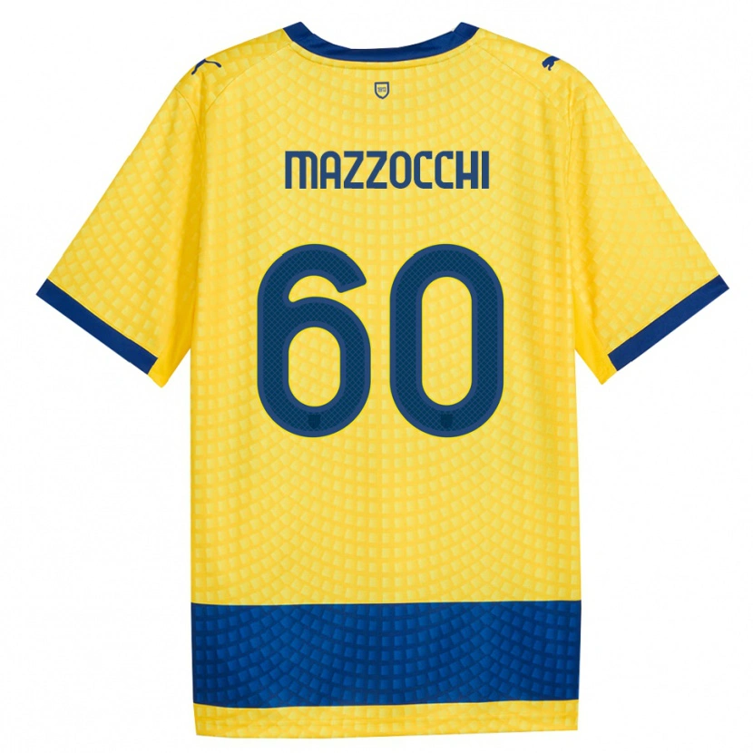 Danxen Criança Camisola Alessandro Mazzocchi #60 Amarelo Azul Preto Alternativa 2026/27 Camisa Brasil