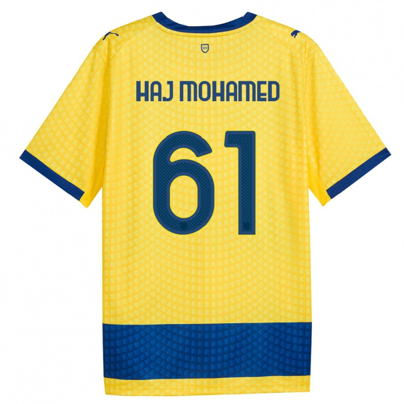 Danxen Criança Camisola Anas Haj Mohamed #61 Amarelo Azul Preto Alternativa 2026/27 Camisa Brasil