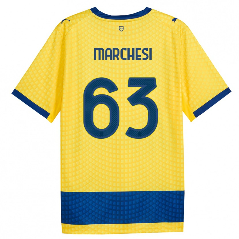 Danxen Criança Camisola Lorenzo Marchesi #63 Amarelo Azul Preto Alternativa 2026/27 Camisa Brasil