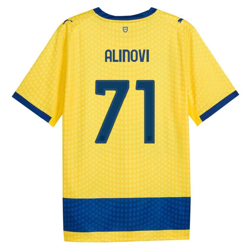 Danxen Criança Camisola Filippo Alinovi #71 Amarelo Azul Preto Alternativa 2026/27 Camisa Brasil