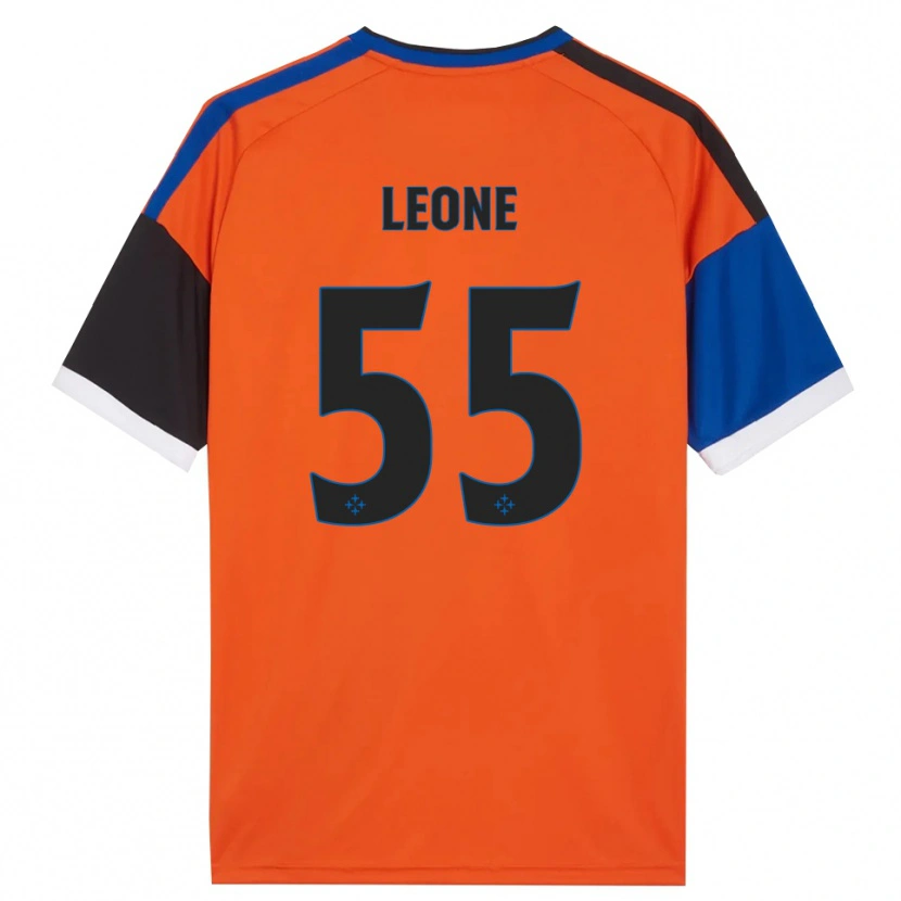 Danxen Criança Camisola Giuseppe Leone #55 Laranja Azul Preto Branco Alternativa 2026/27 Camisa Brasil