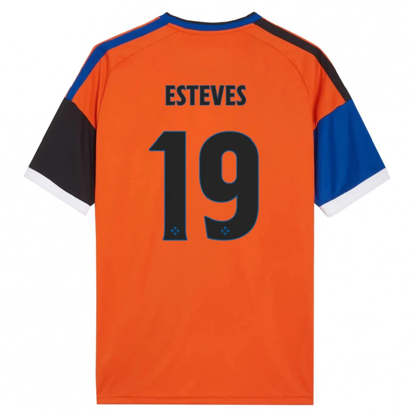 Danxen Criança Camisola Tomás Esteves #19 Laranja Azul Preto Branco Alternativa 2026/27 Camisa Brasil