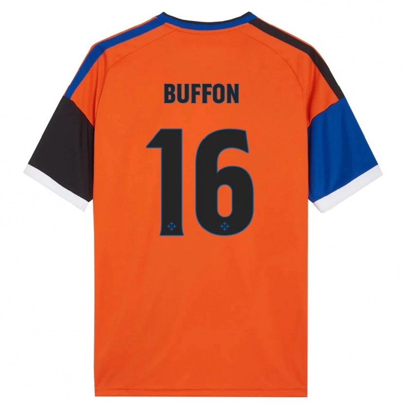 Danxen Criança Camisola Louis Buffon #16 Laranja Azul Preto Branco Alternativa 2026/27 Camisa Brasil