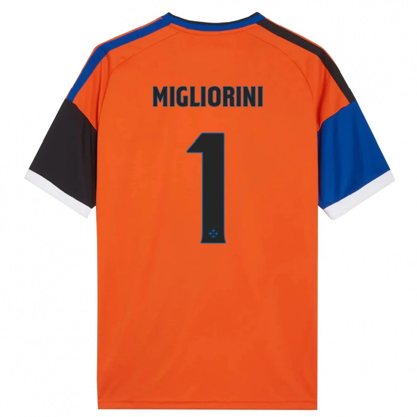 Danxen Criança Camisola Niccolò Migliorini #1 Laranja Azul Preto Branco Alternativa 2026/27 Camisa Brasil
